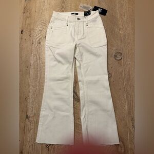 Frye Veronica Crop Boot White Jeans size 24 NWT